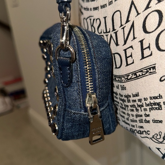 Prada Embellished Denim Mini Crossbody Bag - Picture 9 of 17